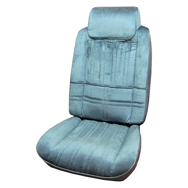 PUI Interiors® - Oyster Sierra Grain Vinyl with Empress Cloth Inserts Bucket Seat Cover
