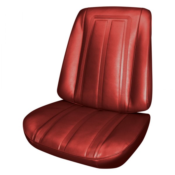  PUI Interiors® - Red Madrid Grain Vinyl Bucket Seat Cover