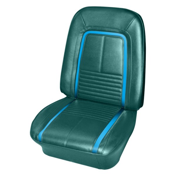  PUI Interiors® - Aqua Madrid Grain Vinyl Bucket Deluxe Style Seat Cover