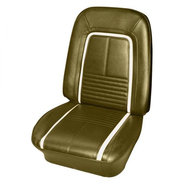  PUI Interiors® - Gold Madrid Grain Vinyl Bucket Deluxe Style Seat Cover