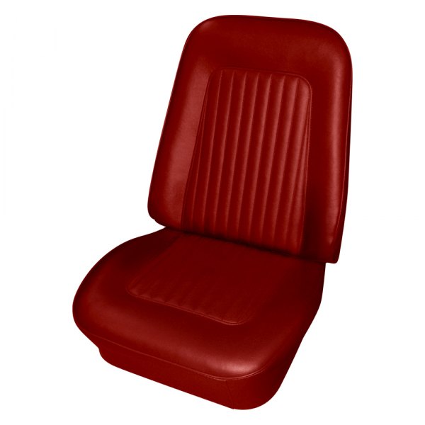  PUI Interiors® - Red Madrid Grain Vinyl Bucket Standard Style Seat Cover