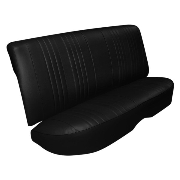 Pui Interiors® 69as4d10s Rear Black Madrid Grain Vinyl Seat Upholstery 6005