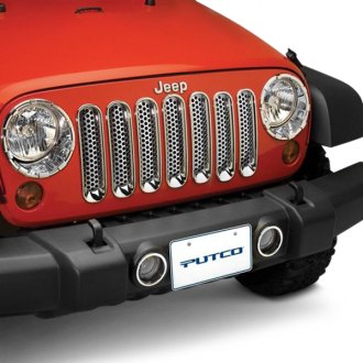 Jeep Wrangler Chrome Headlight Bezels & Covers — 