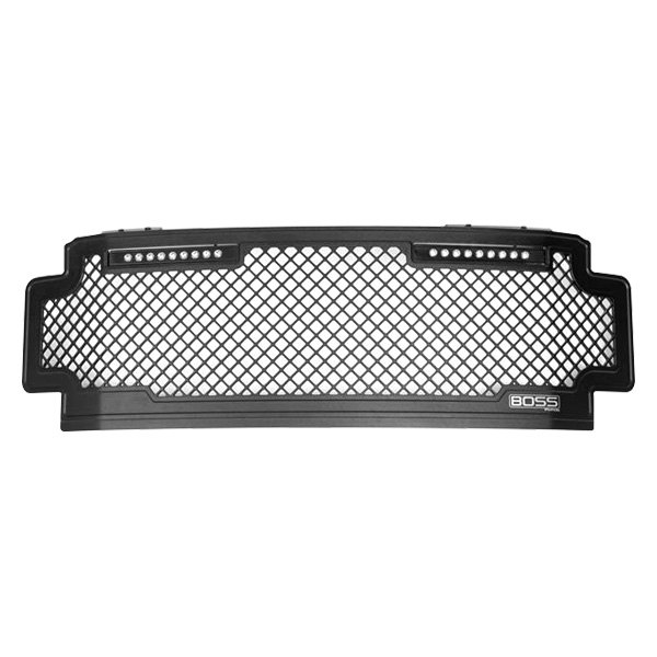 Putco® - 1-Pc Lighted Boss LED Black Powder Coated CNC Machined Main Grille