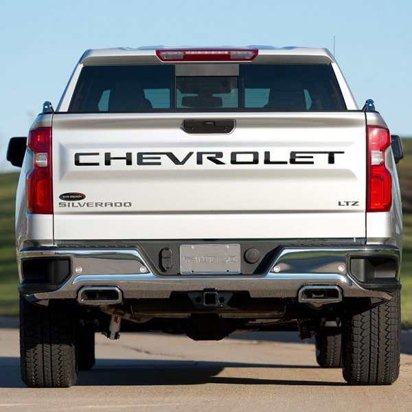 Putco® - Stamped Version "Chevrolet" Letters Polished Stainless Steel Tailgate Emblem