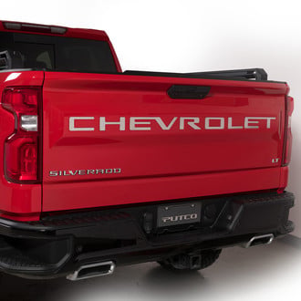 Putco® - Stamped Version "Chevrolet" Letters Polished Stainless Steel Tailgate Emblem