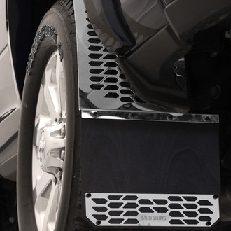 Putco® - Mud Skins™ Hex Shield Polished Mud Flaps