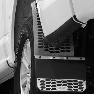 Putco® - Mud Skins™ Hex Shield Brushed Mud Flaps