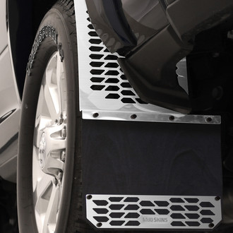 Putco® - Mud Skins™ Hex Shield Brushed Mud Flaps