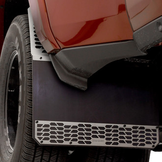 Putco® - Mud Skins™ Hex Shield Brushed Mud Flaps
