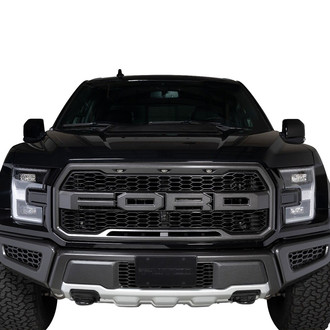 Putco® - 2-Pc Hex-Shield Style Black CNC Machined Bumper Grilles