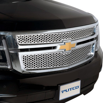 Putco® - 2-Pc Polished Round Punch CNC Machined Main Grille
