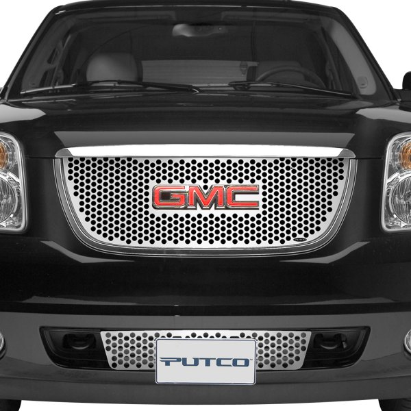 Putco® - 1-Pc Polished Round Punch CNC Machined Bumper Grille