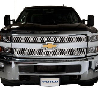 Putco® - 1-Pc Polished Round Punch CNC Machined Main Grille