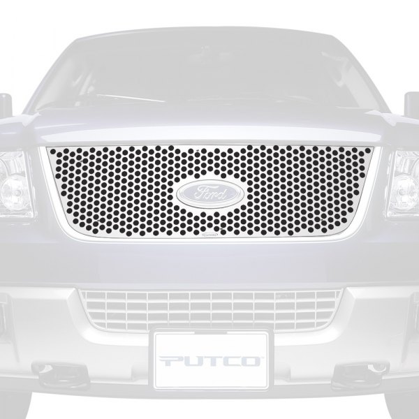 Putco® - 1-Pc Polished Round Punch CNC Machined Main Grille