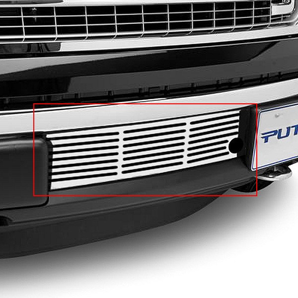 Putco® - 1-Pc EcoBoost Series Polished Horizontal Bar Punch CNC Machined Bumper Grille