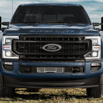 Putco® - 1-Pc EcoBoost Series Polished Horizontal Bar Punch CNC Machined Bumper Grille