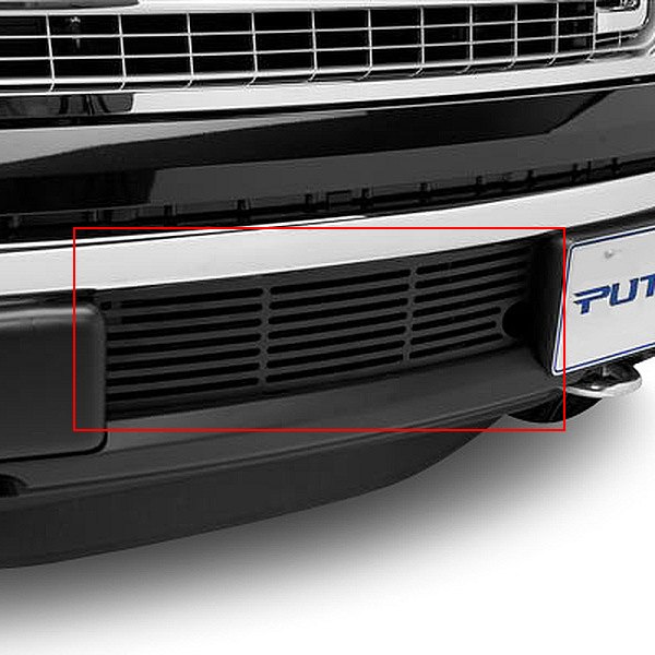 Putco® - 1-Pc EcoBoost Series Black Horizontal Bar Punch CNC Machined Bumper Grille