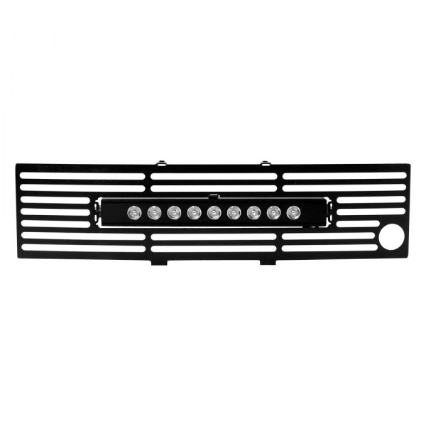 Putco® - 1-Pc EcoBoost Series LED Black Horizontal Bar Punch CNC Machined Bumper Grille