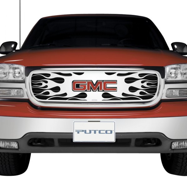Putco® - 2-Pc Flaming Inferno Style Polished CNC Machined Main Grille