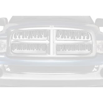 Putco® - Flaming Inferno Style Polished CNC Machined Main and Bumper Grille Set