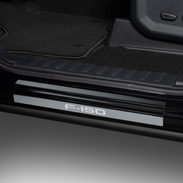Putco® - Ford Licensed Black Platinum Door Sills with F-150 Etching