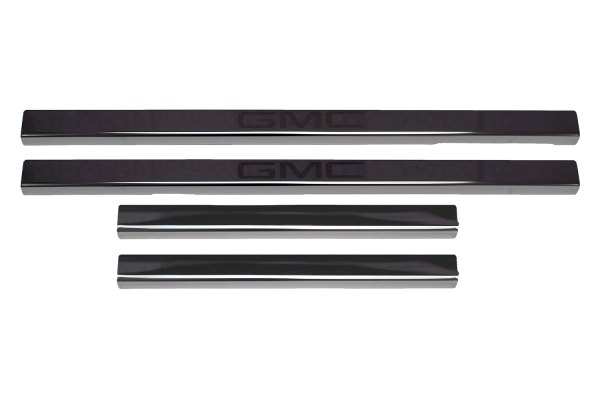 Putco® - Black Platinum Door Sills with GMC Etching