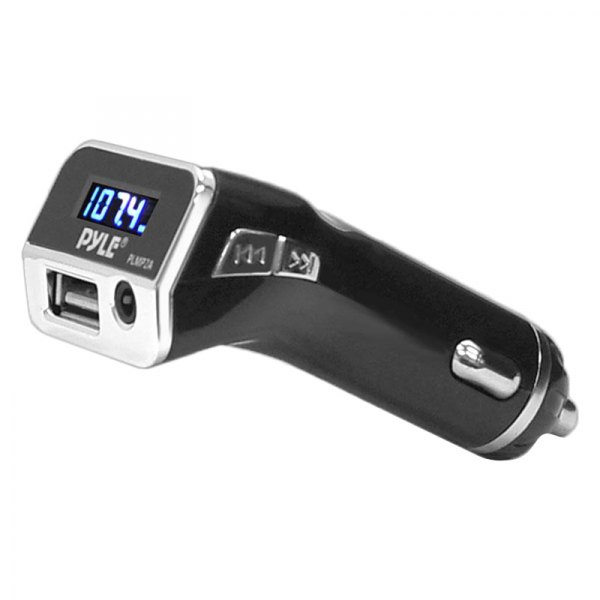 Pyle® - FM Radio Transmitter with USB Port for Charging Devices, 3.5mm AUX Input Car Lighter Adaptor