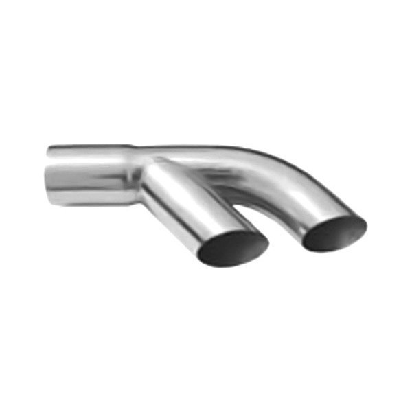 Pypes® - 304 SS Round Angle Cut Polished Splitters Exhaust Tips