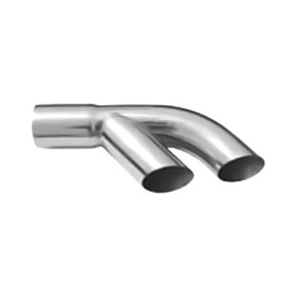 Pypes® - 304 SS Round Angle Cut Slip-Fit Polished Splitters Exhaust Tips