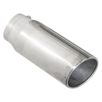 Pypes® - Monster Truck 304 SS Round Angle Cut Clamp-On Polished Exhaust Tip (4" Inlet, 5" Outlet, 12" Length)