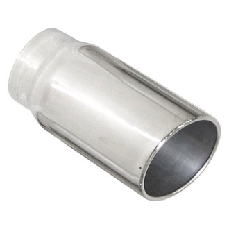 Pypes® - Monster Truck 304 SS Round Angle Cut Clamp-On Polished Exhaust Tip (5" Inlet, 6" Outlet, 12" Length)