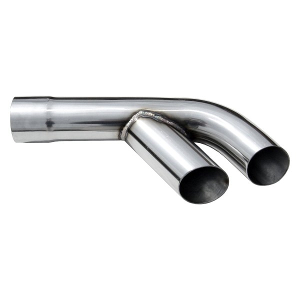 Pypes® - 304 SS Pontiac GTO Style Round Angle Cut Dual Polished Splitters Exhaust Tips