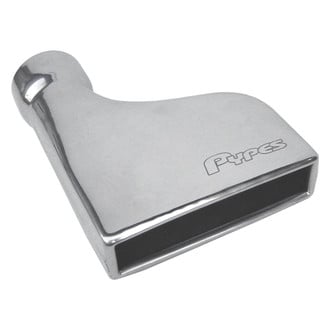 Pypes® - 304 SS Rectangular Clamp-On Polished Exhaust Tips (2.5" Inlet, 11" Length)