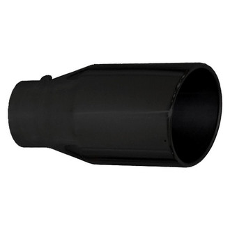 Pypes® - Monster Truck 304 SS Round Angle Cut Clamp-On Black Exhaust Tip (4" Inlet, 6" Outlet, 12" Length)