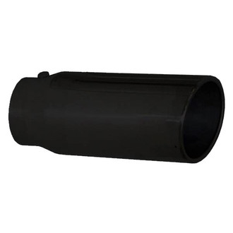 Pypes® - Monster Truck 304 SS Round Angle Cut Weld-On Black Exhaust Tip (4" Inlet, 8" Outlet, 18" Length)