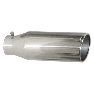 Pypes® - Monster Truck 304 SS Round Angle Cut Clamp-On Polished Exhaust Tip (5" Inlet, 6" Outlet, 18" Length)