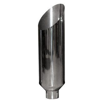 Pypes® - 304 SS Miter Straight Style Polished Exhaust Stack (5" Inlet, 6" Outlet, 36" Height)