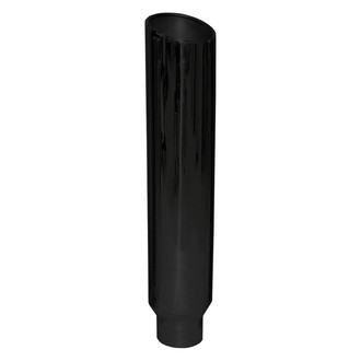 Pypes® - 304 SS Angle Straight Style Rolled Edge Black Exhaust Stack (5" Inlet, 7" Outlet, 36" Height)