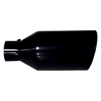 Pypes® - Monster Truck 304 SS Round Angle Cut Weld-On Black Exhaust Tip (5" Inlet, 8" Outlet, 18" Length)