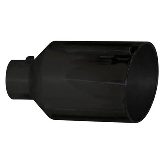 Pypes® - Monster Truck 304 SS Round Angle Cut Weld-On Black Exhaust Tip (5" Inlet, 10" Outlet, 18" Length)