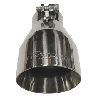 Pypes® - 304 SS Camaro Style Round Angle Cut Clamp-On Double-Wall Polished Exhaust Tip