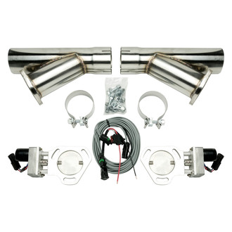 Pypes® - Dual Electric Cut-Out Kit with Y-Pipe (3" Diameter, 3" Diameter B)