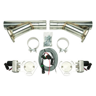 Pypes® - Dual Electric Cut-Out Kit with Y-Pipe (2.5" Diameter, 2.5" Diameter B)