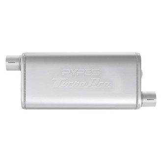 Pypes® - Turbo-Pro 409 SS Exhaust Muffler (2.5" Offset ID, 2.5" Offset OD, 18" Length)