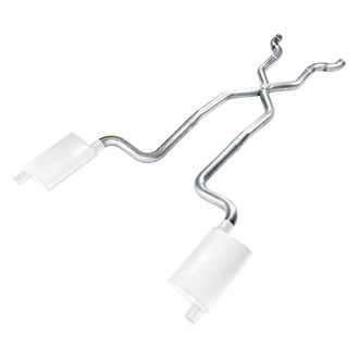 Pypes® - 409 SS X-Pipe Crossmember-Back Exhaust System with Split Rear Exit