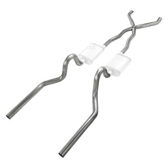 Pypes® - 409 SS X-Pipe Crossmember-Back Exhaust System with Split Rear Exit
