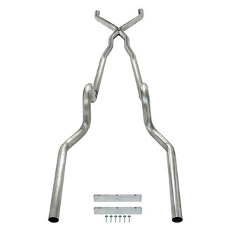 Pypes® - 409 SS X-Pipe Crossmember-Back Exhaust System with Split Rear Exit