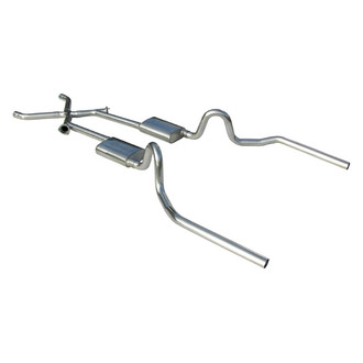 Pypes® - 409 SS X-Pipe Crossmember-Back Exhaust System with Split Rear Exit