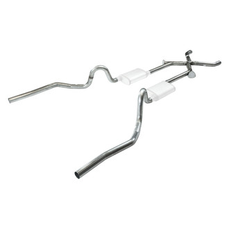 Pypes® - 409 SS X-Pipe Crossmember-Back Exhaust System with Split Rear Exit